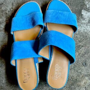 Franco Sarta Blue double strap sandal